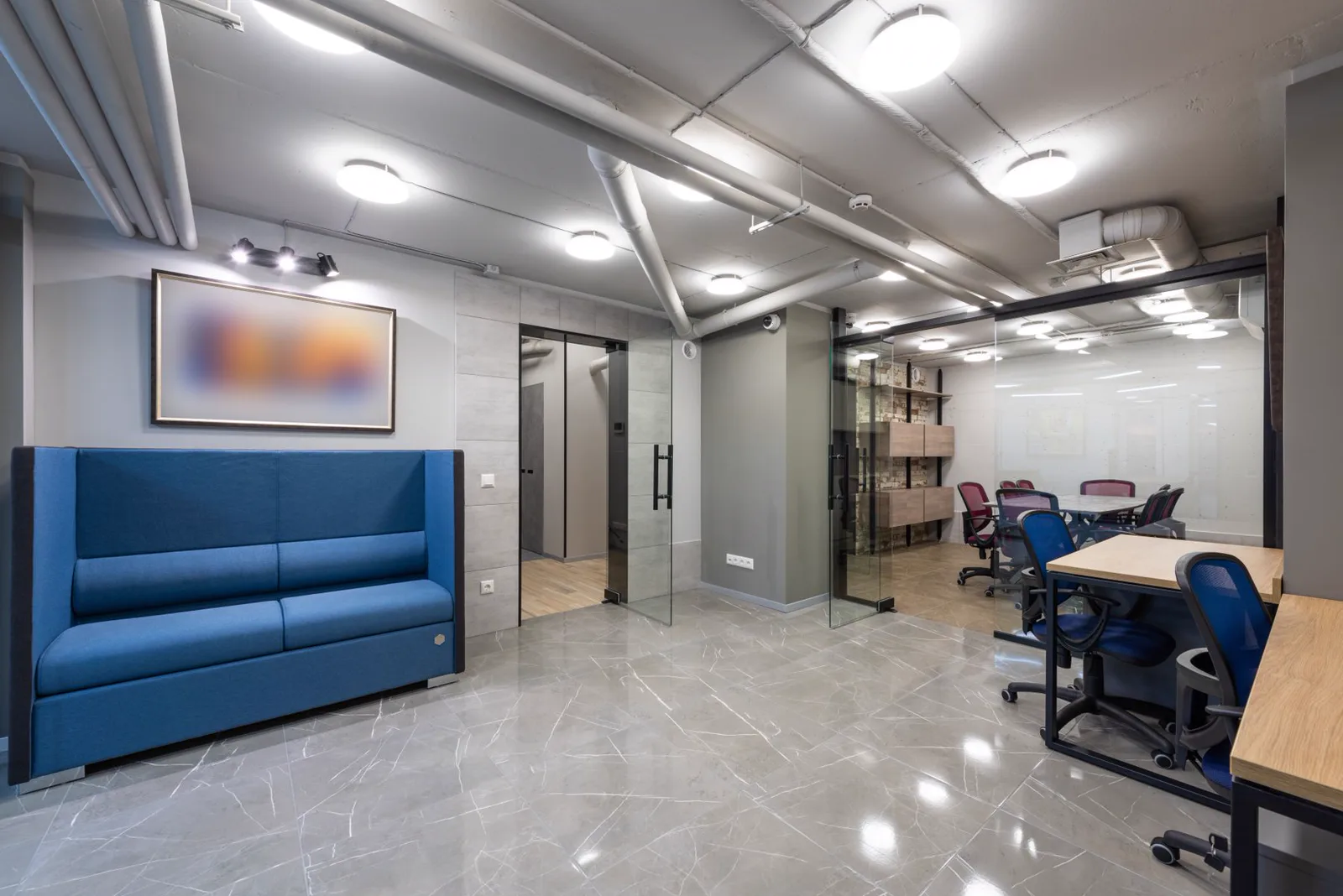 A modern office workspace